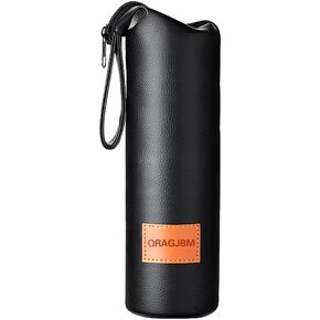 Water Bottle Carrier Bag: Polyurethane Water Kettle Bag with Portable Zip,Small Water Boiler Cup Sleeve for Travel, Water Bottles Carring Case for Walking Traveling Business Trip, L11xW2.9Inch