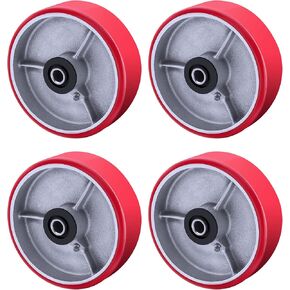 5"X 2" Heavy Duty Casters Wheels - Industrial Caster Wheels Polyurethane Caster Wheel with Strong Load-Bearing Capacity 4000 LB, Heavy Duty casters Wheel -Set of 4, Widely Used in Tool Box,Trail Jack