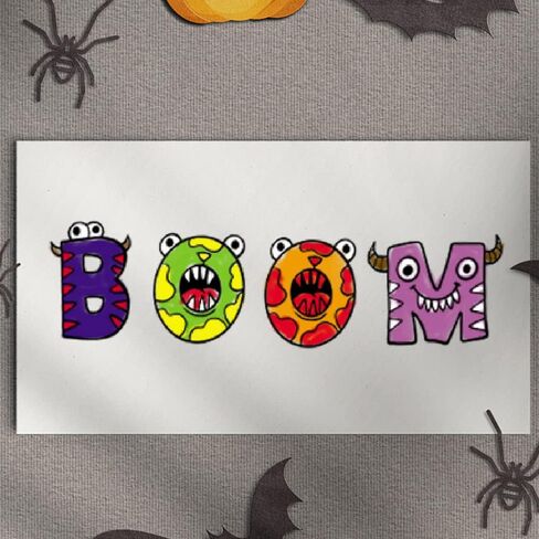 Halloween Clear Stamps for Card Making Halloween Monster Alphabet Words Clear Stamp for Decoration Scrapbooking, Halloween Transparent Rubber Stamps for Paper Card Photo Album Crafting Supplies in Saudi Arabia