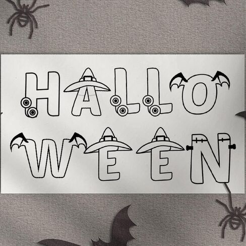 Halloween Clear Stamps for Card Making Halloween Monster Alphabet Words Clear Stamp for Decoration Scrapbooking, Halloween Transparent Rubber Stamps for Paper Card Photo Album Crafting Supplies in Saudi Arabia