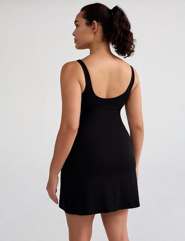 BEGOING Tennis Dress for Women Square Neck Workout Dress with Shorts and Removable Exercise Bra Golf 2 in1 Active Dresses in Saudi Arabia