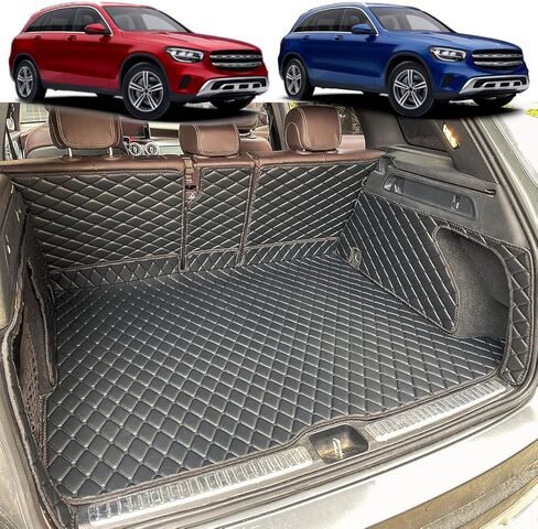 حصيرة الشحن متوافقة مع 2016-2022 مرسيدس بنز GLC فئة GLC250 GLC300 GLC350 GLC43 حصيرة صندوق السيارة وبطانات مسند الظهر الخلفي (غير مناسبة لسلسلة GLC كوبيه) in Kuwait