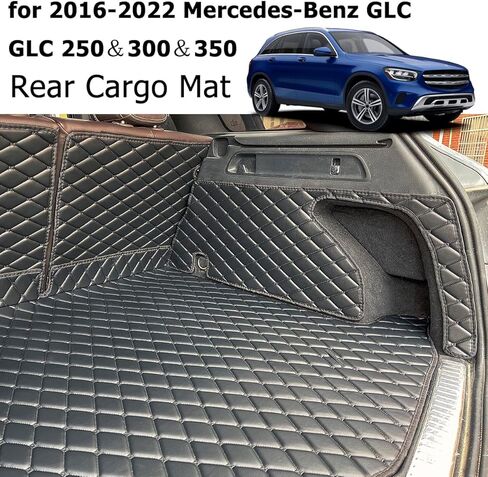 حصيرة الشحن متوافقة مع 2016-2022 مرسيدس بنز GLC فئة GLC250 GLC300 GLC350 GLC43 حصيرة صندوق السيارة وبطانات مسند الظهر الخلفي (غير مناسبة لسلسلة GLC كوبيه) in Kuwait