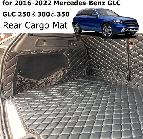حصيرة الشحن متوافقة مع 2016-2022 مرسيدس بنز GLC فئة GLC250 GLC300 GLC350 GLC43 حصيرة صندوق السيارة وبطانات مسند الظهر الخلفي (غير مناسبة لسلسلة GLC كوبيه) in Kuwait