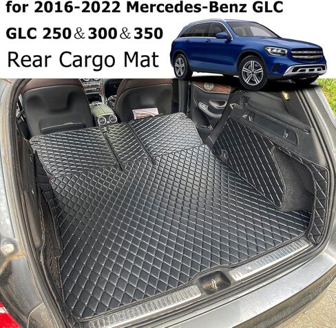 حصيرة الشحن متوافقة مع 2016-2022 مرسيدس بنز GLC فئة GLC250 GLC300 GLC350 GLC43 حصيرة صندوق السيارة وبطانات مسند الظهر الخلفي (غير مناسبة لسلسلة GLC كوبيه) in Kuwait