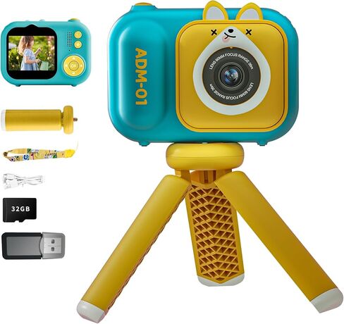 كاميرا للأطفال مع حامل ثلاثي القوائم، هدايا عيد الميلاد للفتيات من سن 3 إلى 9 سنوات، هدايا لطيفة محمولة للفتيات الصغيرات ألعاب كاميرا للأطفال من سن 3 إلى 12 عامًا، كاميرا سيلفي للأطفال in Kuwait