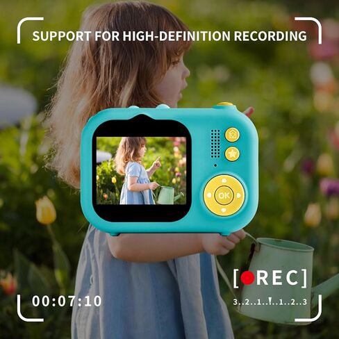 كاميرا للأطفال مع حامل ثلاثي القوائم، هدايا عيد الميلاد للفتيات من سن 3 إلى 9 سنوات، هدايا لطيفة محمولة للفتيات الصغيرات ألعاب كاميرا للأطفال من سن 3 إلى 12 عامًا، كاميرا سيلفي للأطفال in Kuwait