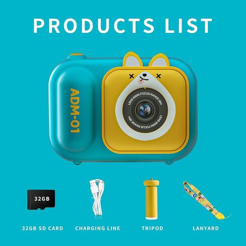 كاميرا للأطفال مع حامل ثلاثي القوائم، هدايا عيد الميلاد للفتيات من سن 3 إلى 9 سنوات، هدايا لطيفة محمولة للفتيات الصغيرات ألعاب كاميرا للأطفال من سن 3 إلى 12 عامًا، كاميرا سيلفي للأطفال in Kuwait