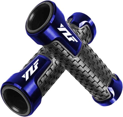 مقابض مقود الدراجة النارية غير قابلة للانزلاق 7/8 بوصة 22 مم مقابض مطاطية لـ YZF 600R R1 98-19 R3 15-19 R6 99-19 R125 08-19 R6S 06-09 R25 14-19 (أزرق) in Saudi Arabia