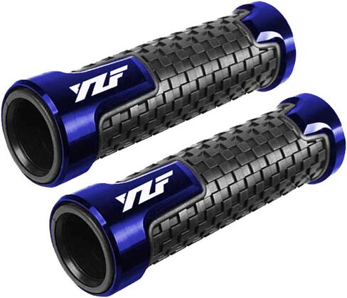 مقابض مقود الدراجة النارية غير قابلة للانزلاق 7/8 بوصة 22 مم مقابض مطاطية لـ YZF 600R R1 98-19 R3 15-19 R6 99-19 R125 08-19 R6S 06-09 R25 14-19 (أزرق) in Saudi Arabia