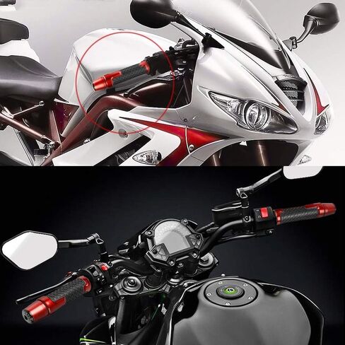 مقابض مقود الدراجة النارية غير قابلة للانزلاق 7/8 بوصة 22 مم مقابض مطاطية لـ YZF 600R R1 98-19 R3 15-19 R6 99-19 R125 08-19 R6S 06-09 R25 14-19 (أزرق) in Saudi Arabia