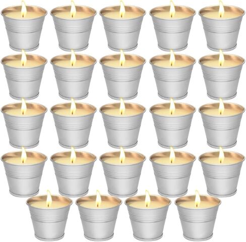 24PCS Citronella Candles - Garden Citronella Scented Candles Outdoors, 240-360 Hours Burning, Natural Soy Wax, Portable Jar Candle Gift Sets for Home Patio Yard Indoors, Balcony, Camping in Saudi Arabia
