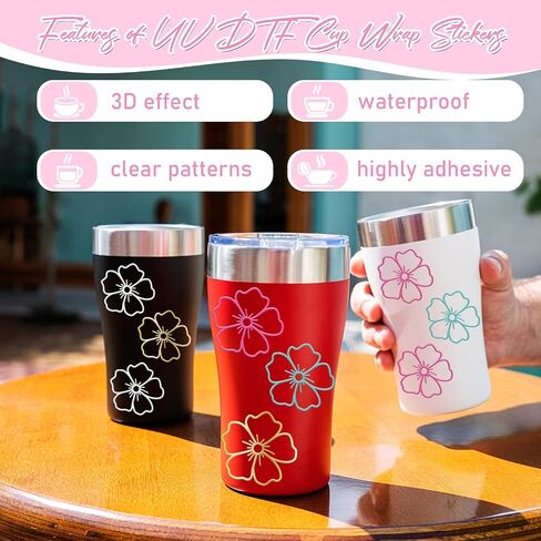 UV DTF Cup Wrap - 8 Sheets American UV DTF Cup Wraps for 16 OZ Car American Flag UVDTF Cup Wraps Waterproof Independence Day First 4th of July UV DTF Wraps for Glass Cups Wood Crafts in Saudi Arabia