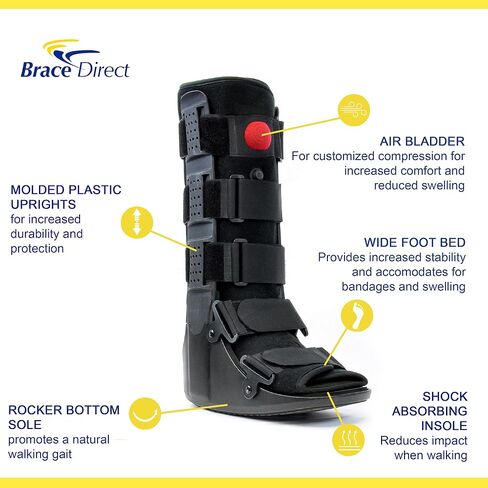 Brace Direct Air CAM Walker Fracture Boot Tall- Full Medical Recovery, Protection and Healing Walking Boot - Toe, Foot or Ankle Injuries, Fractures and Sprains DOCTOR RECOMMENDED BOOT in Saudi Arabia