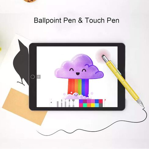 Pen Gifts for Men Women, Huhoo Cool Gadgets Tools Multi Tech Pen for Men, Personalized Gifts for Dad or Him, Funny Gift for Christmas, Father's Day, Valentines or Birthdays (Black-9in1) in Saudi Arabia