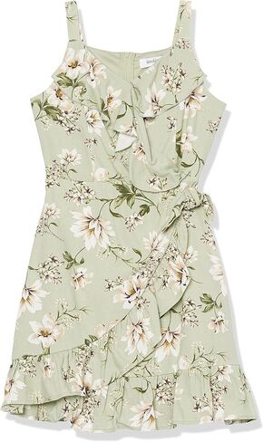 Speechless Girls' Sleeveless Fit and Flare Ruffled Dress in Saudi Arabia