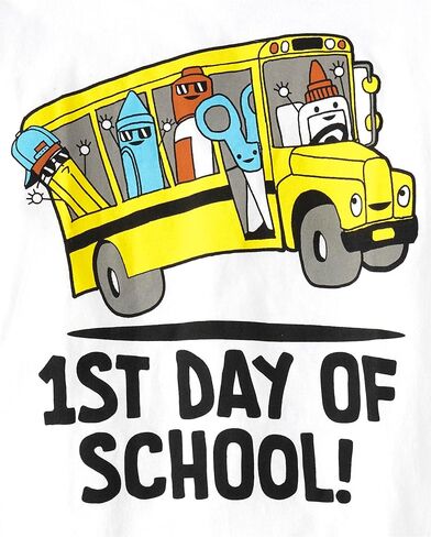 The Children's Place Boys' School Days Short Sleeve Graphic T-shirts,multipacks in Saudi Arabia