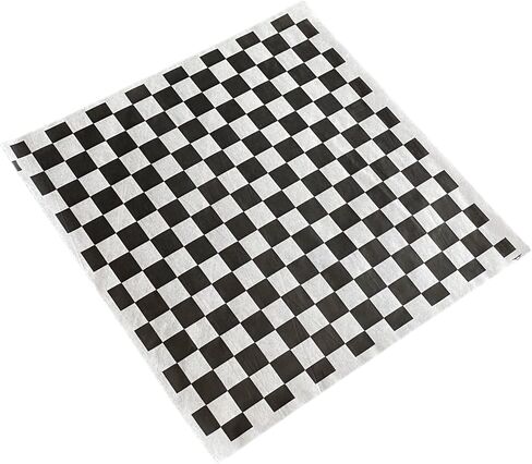 The Baker Celebrations 100 Sheets Black & White Check Sandwich Paper Wrap, Made in USA – 12 x 12 inch Deli Waxed Papers Food Basket Liners Wrapping Checkered Sheets in Saudi Arabia
