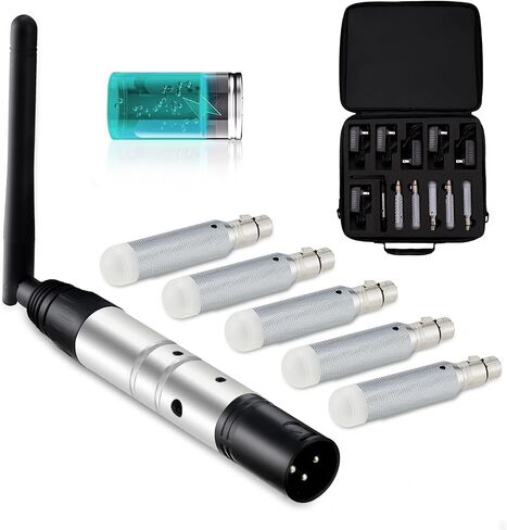 Vangoa Wireless DMX512 Transmitter Receiver DJ 2.4G DMX Wireless Controller 5 Receivers with Built-in Battery & 1 Transmitter for LED Stage Disco Party Bar Lighting Artistic in Saudi Arabia