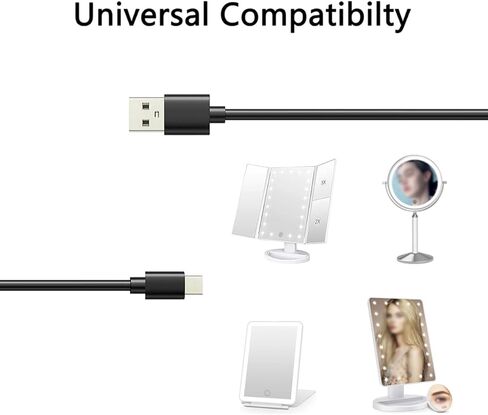 Makeup Mirror Vanity Mirror charger, Micro USB Charger Cable Cord Compatible for HUONUL, WEILY, deweisn, Miroposs, FUNTOUCH, NEZZOE Makeup Mirror Travel mirror(Micro USB Port) in Saudi Arabia