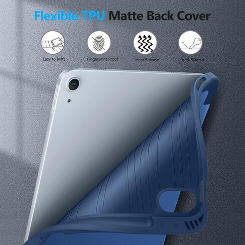 حافظة Fintie SlimShell لجهاز iPad Air 13 بوصة (M2) 2024 - [حامل قلم رصاص مدمج] غطاء خلفي واقٍ ناعم من مادة TPU مع تنبيه/غفو تلقائي، كتاب التركيب in Saudi Arabia