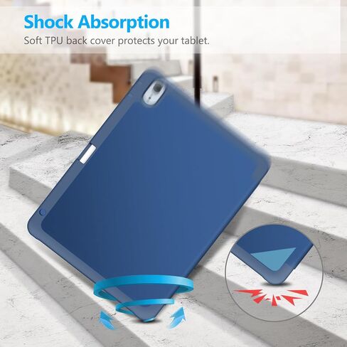 حافظة Fintie SlimShell لجهاز iPad Air 13 بوصة (M2) 2024 - [حامل قلم رصاص مدمج] غطاء خلفي واقٍ ناعم من مادة TPU مع تنبيه/غفو تلقائي، كتاب التركيب in Saudi Arabia