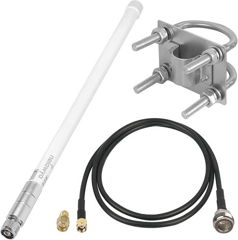 HNT Capture Helium Miner Fiberglass Antenna 915mhz and 1m (3ft) RG58 Cable N-Female to RP-SMA-Male (6 dbi) in Saudi Arabia