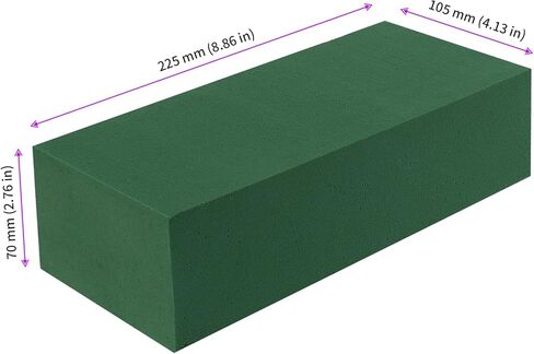 jeuihau 8 قطع كتل رغوة الأزهار، الطوب رغوة الزهور الرطبة، مستطيل كتل رغوة الزهور الخضراء الطوب رغوة زهرة لمشاريع الحرف اليدوية ترتيب الزهور الاصطناعية والطازجة، 8.9 × 4.1 × 2.8 بوصة in Kuwait