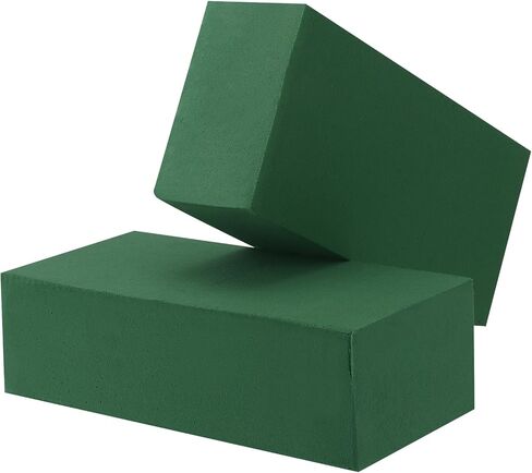 jeuihau 8 قطع كتل رغوة الأزهار، الطوب رغوة الزهور الرطبة، مستطيل كتل رغوة الزهور الخضراء الطوب رغوة زهرة لمشاريع الحرف اليدوية ترتيب الزهور الاصطناعية والطازجة، 8.9 × 4.1 × 2.8 بوصة in Kuwait