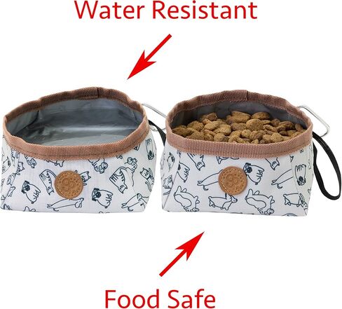 Sport Pet Travel Bowls - Soft Fabric 2pk in Kuwait