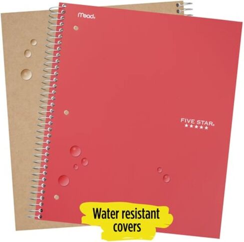 Five Star Wirebound Notebook, 1-Subject, 100 College-Ruled Sheets, 11 x 8.5 Inch Sheet Size, Teal (72051) in Saudi Arabia