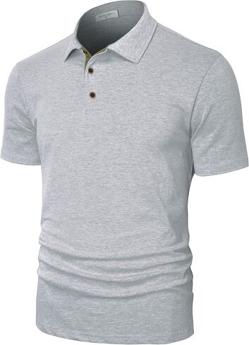 قمصان بولو قطنية للرجال من Derminpro مقاس نحيف، تي شيرتات جولف ناعمة بأكمام قصيرة/طويلة الأكمام in Kuwait