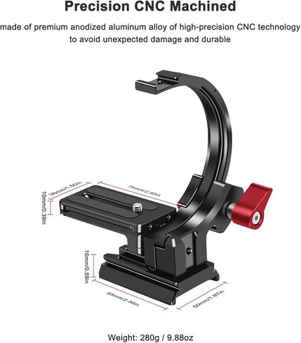 Rotatable Half Collar Mount Plate Vertical Camera Bracket for Canon Nikon DSLR Tripod Monopod in Kuwait