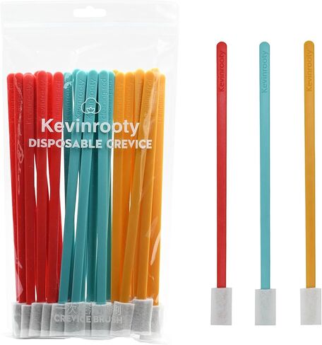 Kevinrooty 50PCS Disposable Crevice Cleaning Brush Tool kit, Disposable Toilet Brush, Disposable Toilet seat Cleaner Tool (Blue) in Kuwait