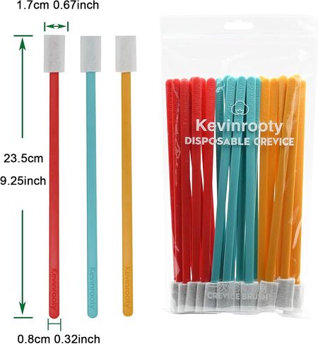 Kevinrooty 50PCS Disposable Crevice Cleaning Brush Tool kit, Disposable Toilet Brush, Disposable Toilet seat Cleaner Tool (Blue) in Kuwait