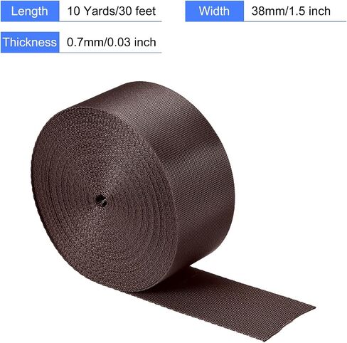 MECCANIXITY Flat Nylon Webbing Strap 1.5 Inch 10 Yards Dark Green for Backpack, Cargo Strap, Luggage-Rack in Saudi Arabia