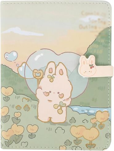 Cute Cartoon PU Leather Notebook Kawaii Journal Notebook Japanese Sketchbook A5 Diary Notepad Travel Notebook in Kuwait