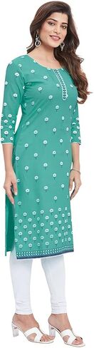 كورتي نسائي من القطن الجاهز من ميران (Bandkurti1011M_Green_Medium) in Kuwait