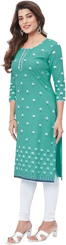 كورتي نسائي من القطن الجاهز من ميران (Bandkurti1011M_Green_Medium) in Kuwait