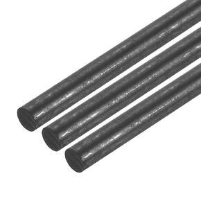 MECCANIXITY Graphite Rod, Graphite Stirring Rod Cylinder Stick Carbon Rod 250x7mm Black for Electrode, Melting Casting, Crucibles, Pack of 3