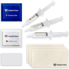 Screen Scratch Remover Repair Kit for All Smartphones Tablets and Watches Complete Set of 3 Diamond Polishing Compounds and 3 Wool Cloths and Oleophobic Coating