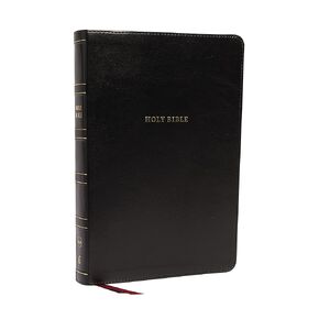 NKJV Holy Bible, Super Giant Print Reference Bible, Black Leathersoft, 43,000 Cross references, Red Letter, Comfort Print: New King James Version