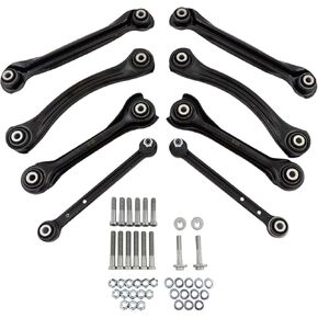 TRQ Rear 8 Piece Control Arm Kit Upper Lower Forward Rearward Compatible with Mercedes Benz