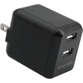 Smartish USB-C/USB Wall Charger for iPhone 15 - Charge Shack - 2 Port 32W Quick Charger - Type C Power Brick Wall Plug - Compatible with iPhone Android and All USB Devices - Black