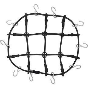 ShareGoo 1/24 RC Toys Decoration Mini Luggage Net w/Hooks Compatible with Axial SCX24 C10 JLU Gladiator Bronco Traxxas TRX4M 1/18 1/24 RC Crawler Accessories (Black)