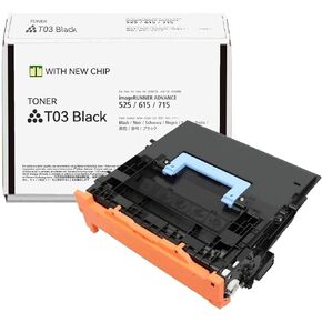 T03 2725C001AA Black Toner Cartridge (with New Chip) Compatible for Canon ImageRunner Advance 525iF 525iFZ 615iF 615iFZ 715iF 715iFZ DX 527iF 527iFZ 617iF 617iFZ 717iF 717iFZ Printer