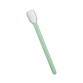 TX707A Large General-Purpose Rectangular Head Swabs, 5" Length, Light Green (Pack of 100)