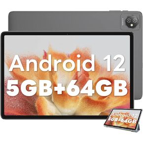 تابلت بلاك فيو أندرويد 12، 10.1 بوصة مع تاب 7 واي فاي، ذاكرة وصول عشوائي 5 جيجابايت، 64 جيجابايت ذاكرة تخزين داخلية مع توسيع 1 تيرابايت، بطارية 6580 مللي أمبير في الساعة، شاشة لمس IPS HD+، تابلت 5 ميجابكسل معتمد من Google GMS للأطفال، رمادي in Kuwait