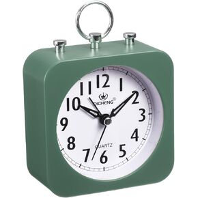 uxcell Square Quartz Alarm Clock, Black Alarm Clock, Alarm Clocks for Bedrooms with USB Charging Port, Adjustable Volume, Dimmable, Snooze, 12/24H