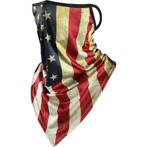 Neck Gaiter Face Mask with Ear Loops Cooling Sun Protection Scarf Mask Bandana Balaclava for Women Men Outdoors Sports Motorcycle Cycling Running